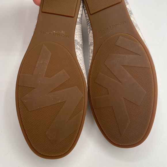 Michael Kors MK Leather Snake Print Loafers Size 7 - Picture 7 of 8